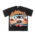 2026 American Skull Racing Retro Print High Street Casual T-shirt