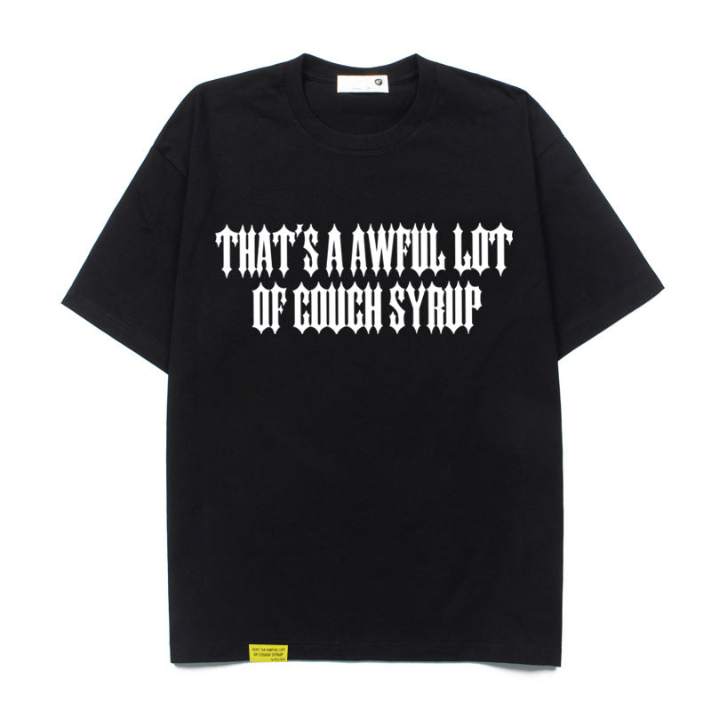 2026 American Niche Purple Letter Loose Short-sleeved T-shirt