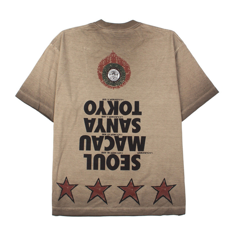 2026 American High Street Skull and Devil Washed T-shirt