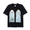 2026 American High Street Retro Devil Skull Window Print T-shirt