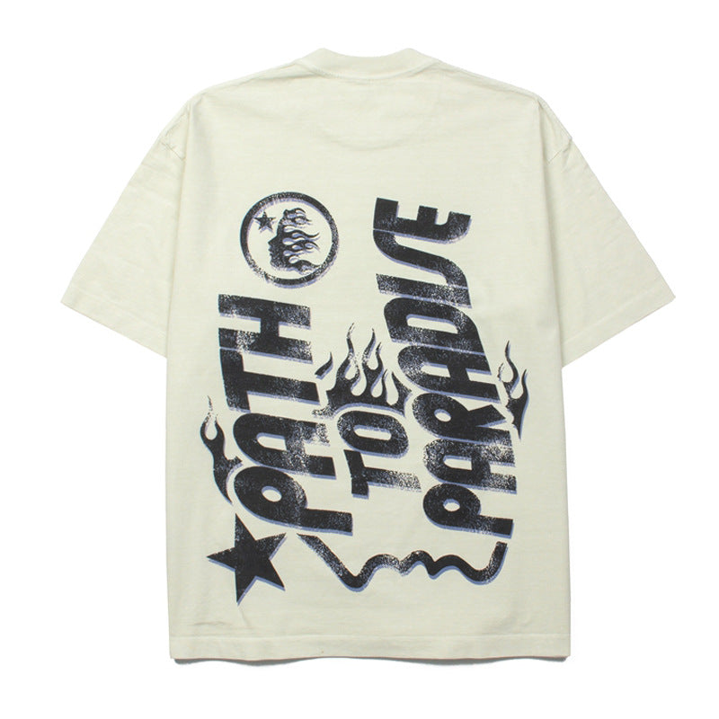 2026 American Style Retro Washed Distressed Loose Unisex T-shirt