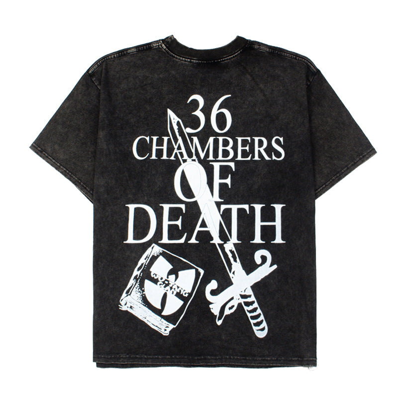 2026 American Street Style New Short-sleeved Washed T-shirt