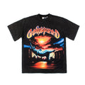 2026 American Retro Falling Statue of Liberty Print Washed T-shirt